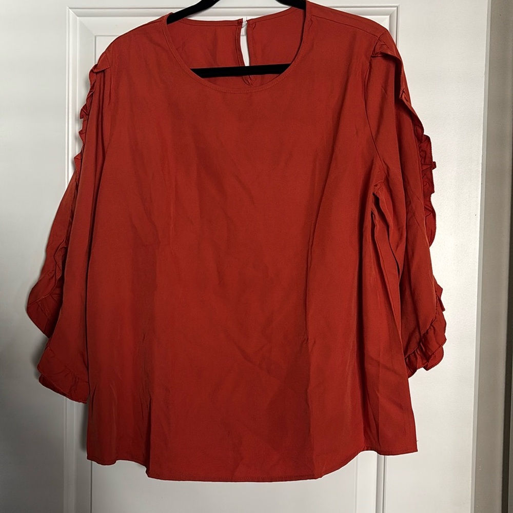NWOT Terra cotta color blouse